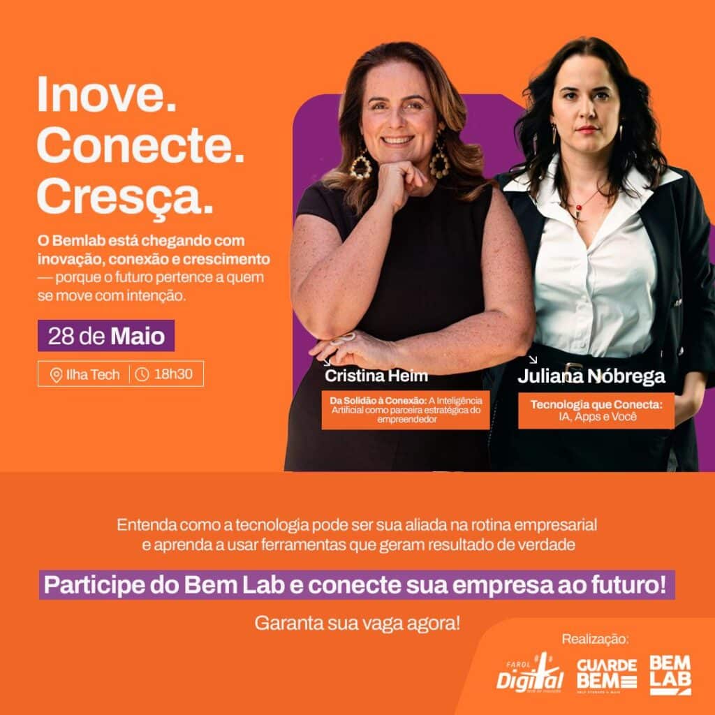 Cristina Heim e Juliana Nobrega - Idealizadoras do BemLab – IA na Prática