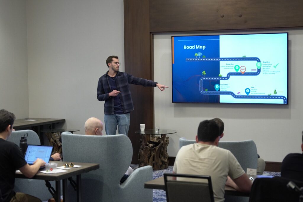 representante da octopus durante sua apresentação aos jurados divulgação