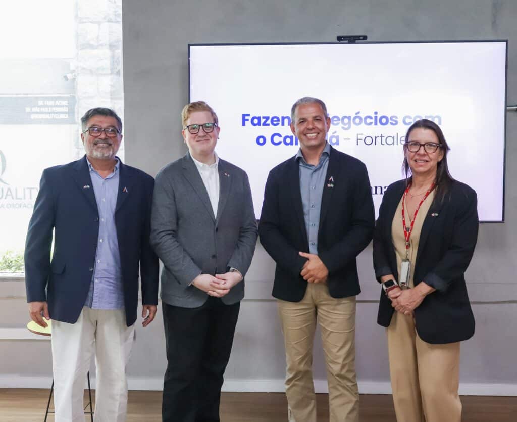“Negócios com o Canadá” revela estratégias para empreender naquele país e reforça expansão internacional do Instituto Atlântico cupertino freitas, ron klappholz, albert schilling e izabela duarte