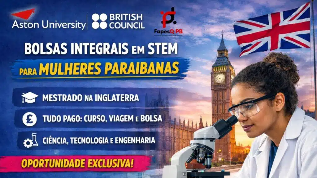 Parceria Aston University e fapesq pb para mulheres TECH
