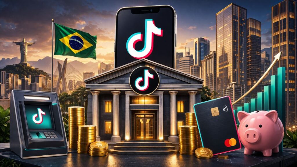 tik tok pretende ser a nova fintech do brasil imagem gerada por ia