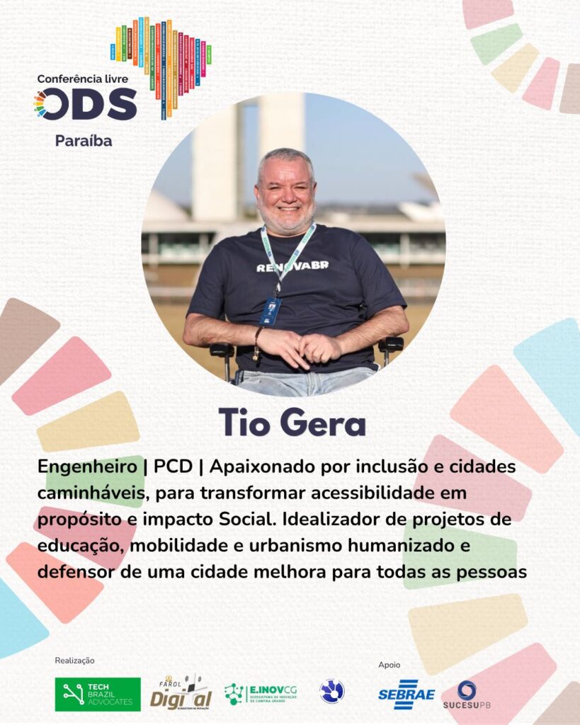 Tio Gera - Painelista Conferencia Livre ODS Paraiba creditos: ASCOM FAROL DIGITAL