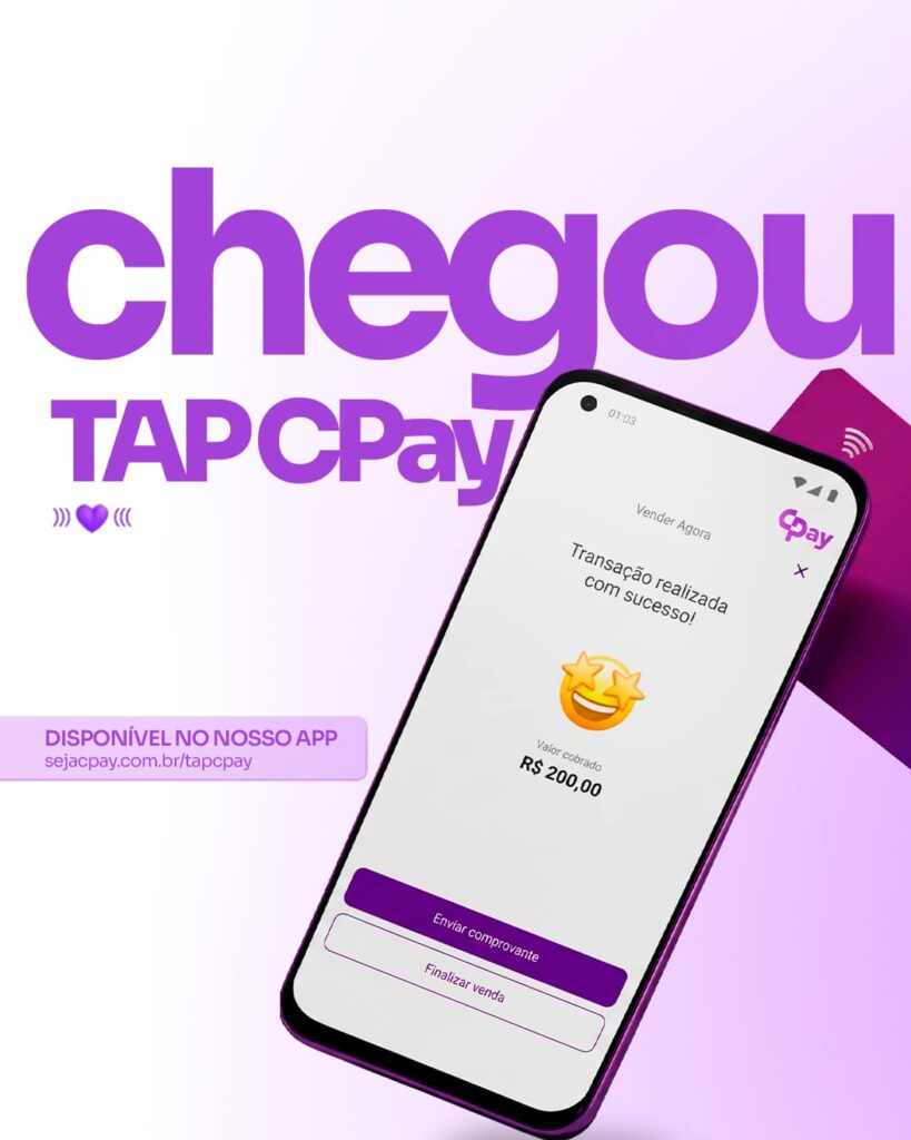 lancamento tap cpay maquininha celular