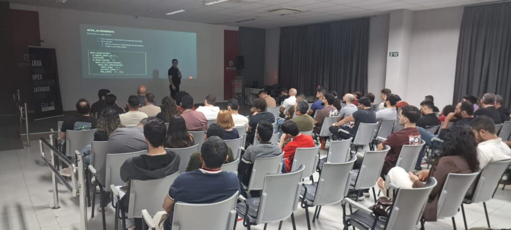 imagem de palestra sobre agentes ia
