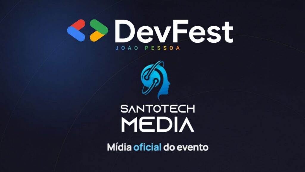 Santotech Media será a mídia oficial do DevFest 2026 em parceria com o GDG João Pessoa Imagem do logo empresa parceira de mídia do DevFest 2026