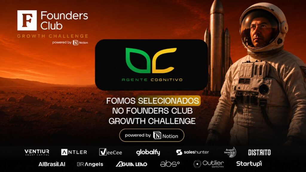 Startup Baiana Agente Cognitivo é selecionada para o Founders Club Growth Challenge poucos meses após sua criação Creditos da imagem: Agente Cognitivo