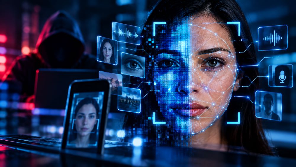 Criminosos trocam roubo de senhas por clonagem de identidades com IA Inteligência artificial usada para clonagem de identidades e fraudes digitais no Brasil